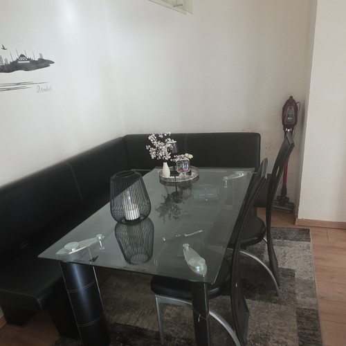 Glas esstisch set rechteckig - glas,