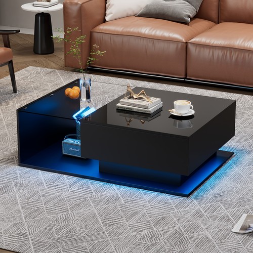 Glas couchtisch mit led - couchtisch,